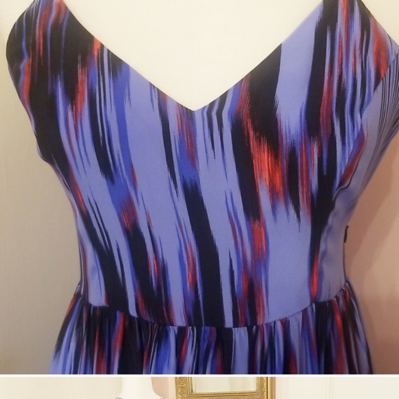 PARKER silk watercolor lines maxi dress - Picture 2 of 8